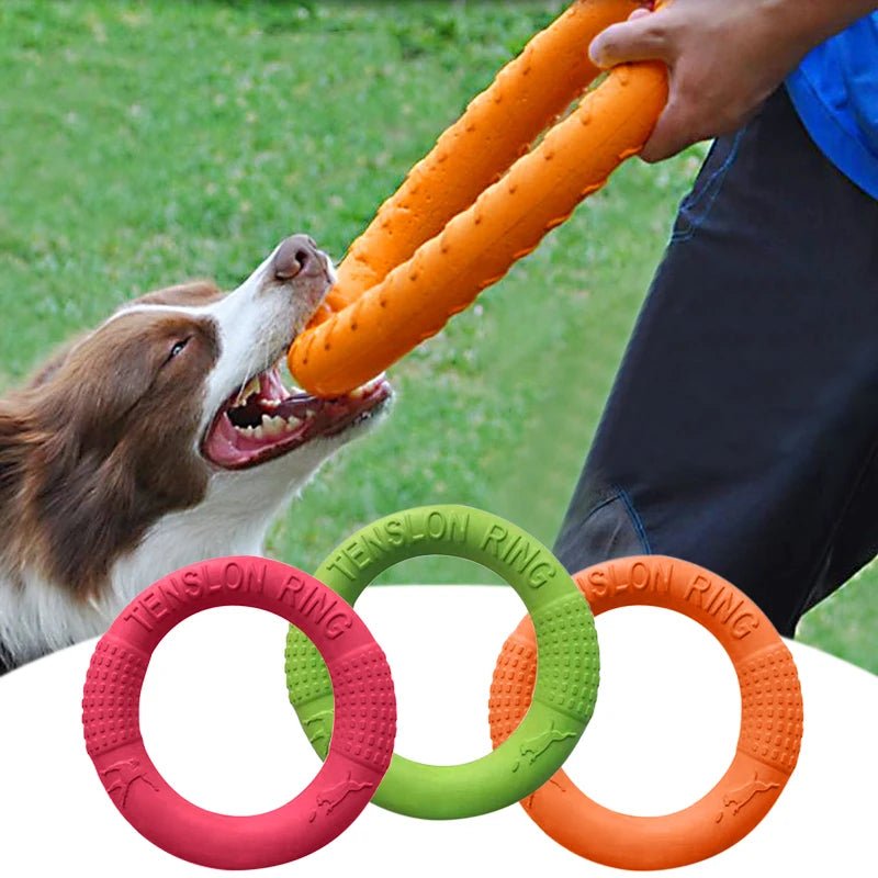 Durable Bite Resistant Dog Training Ring – Safe EVA Interactive Toy for Chewing and Fetching 1