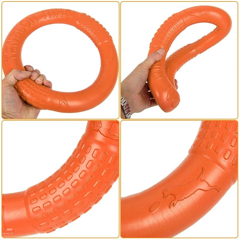 Durable Bite Resistant Dog Training Ring – Safe EVA Interactive Toy for Chewing and Fetching 2
