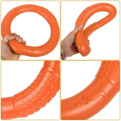 Durable Bite Resistant Dog Training Ring – Safe EVA Interactive Toy for Chewing and Fetching 2