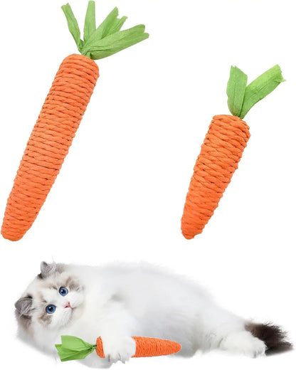 Durable Carrot Cat Chew Toy – Bite-Resistant Teething Toy for Dental Health and Fun Play 3