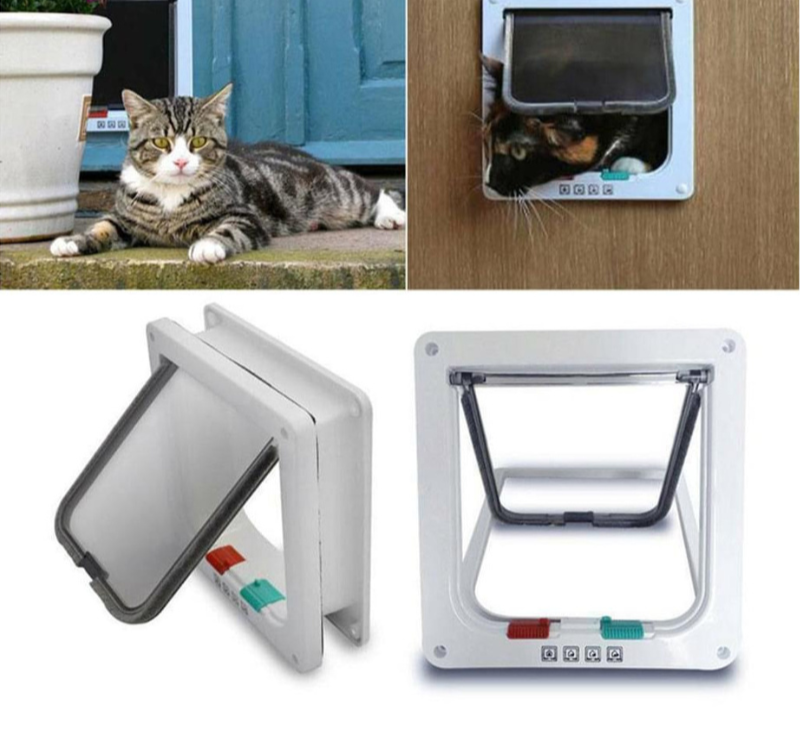 Durable Cat Door for Interior Door with 4 Locking Modes – Easy Installation Cat Flap for Cats 2
