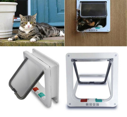 Durable Cat Door for Interior Door with 4 Locking Modes – Easy Installation Cat Flap for Cats 2