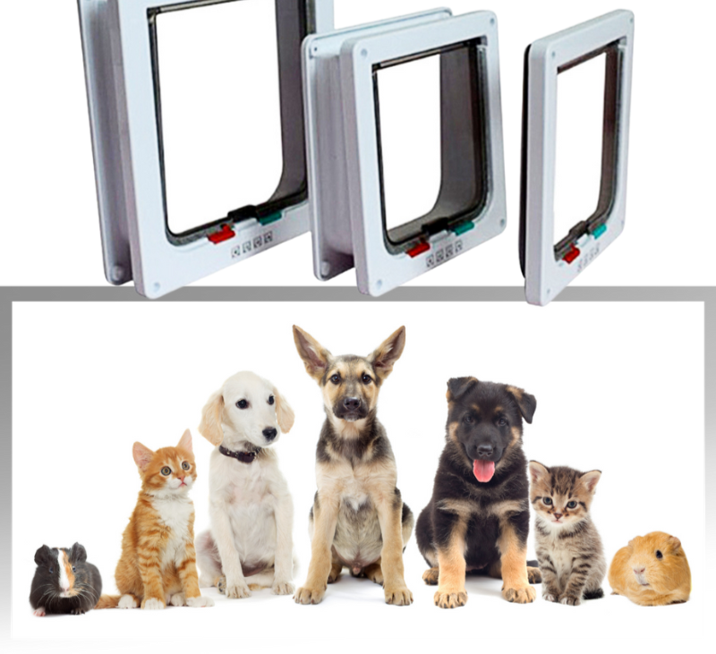 Durable Cat Door for Interior Door with 4 Locking Modes – Easy Installation Cat Flap for Cats 4