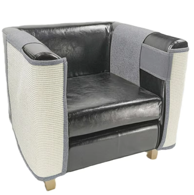 Durable Cat Scratch Guard for Sofa Armrest – Natural Sisal Surface for Furniture Protection 1