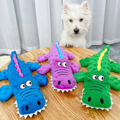 Durable Crocodile Plush Dog Toy for Aggressive Chewers with Squeaker – Pet Safe and Easy to Clean, 37cm Long 1