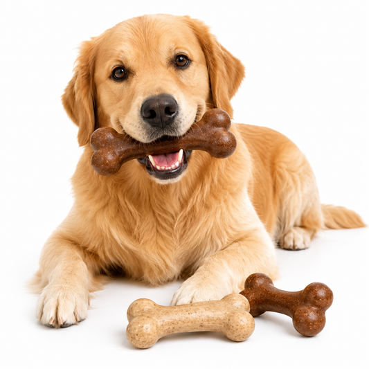 Durable dog chew toy designed for aggressive chewers, featuring an indestructible bone shape for tough play and long-lasting fun. 1