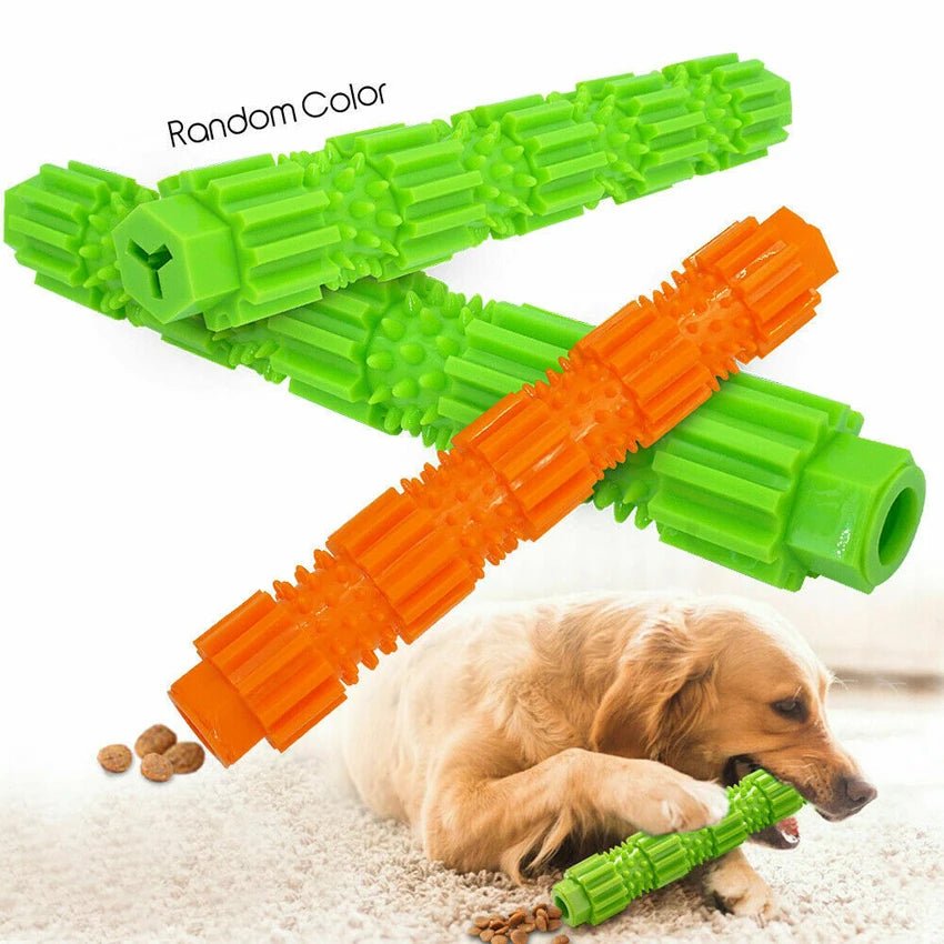 Durable Dog Chew Toy for Aggressive Chewers – Indestructible Rubber Treat Dispenser with Teeth Cleaning Texture and Squeaker 3