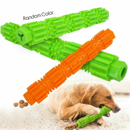 Durable Dog Chew Toy for Aggressive Chewers – Indestructible Rubber Treat Dispenser with Teeth Cleaning Texture and Squeaker 3