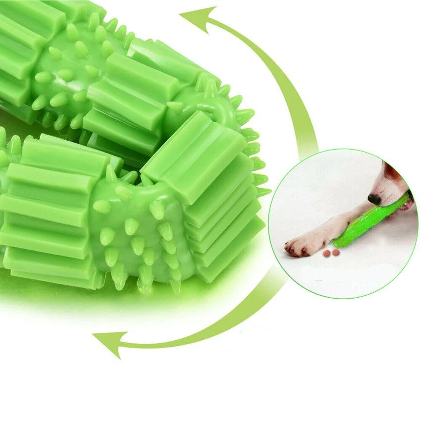 Durable Dog Chew Toy for Aggressive Chewers – Indestructible Rubber Treat Dispenser with Teeth Cleaning Texture and Squeaker 5