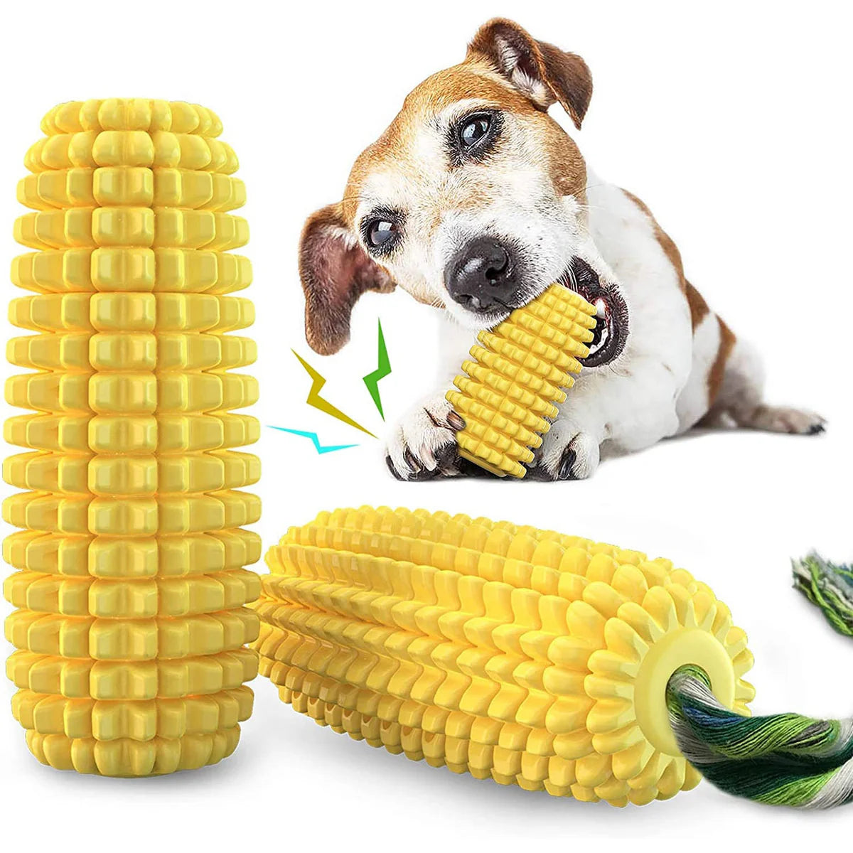 Durable Dog Chew Toy for Aggressive Chewers – Teeth-Cleaning Corn Stick 0