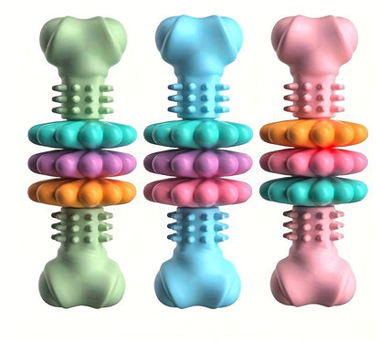 Durable dog chew toy designed for teething and dental training, featuring an interactive petal design, perfect for small and medium dogs. 8