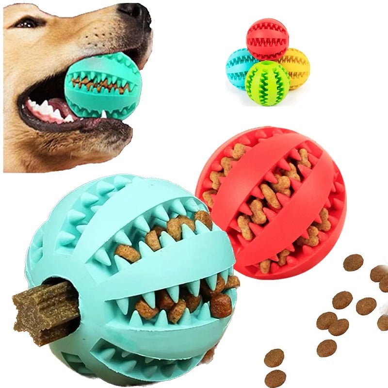 Durable Dog Chewing Ball for Dental Care – Puzzle Toy and Snack Holder for Aggressive Chewers, Natural Rubber, 5cm & 7cm Sizes 1