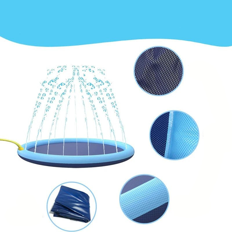 Durable Dog Splash Pad – Inflatable Water Play Mat for Outdoor Fun with Kids and Pets 3