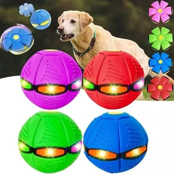Durable Flying Saucer Disc Ball Dog Toy – Interactive Fetch Toy for All Breeds, High-Flyer Design in Vibrant Colors 3