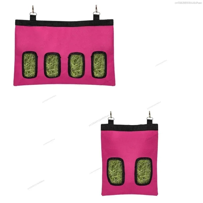 Durable Hay Bag for Small Animals – Oxford Fabric Food Holder with Metal Hook for Hamsters, Rabbits, and Guinea Pigs 15