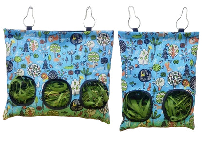 Durable Hay Bag for Small Animals – Oxford Fabric Food Holder with Metal Hook for Hamsters, Rabbits, and Guinea Pigs 18