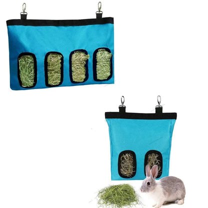 Durable Hay Bag for Small Animals – Oxford Fabric Food Holder with Metal Hook for Hamsters, Rabbits, and Guinea Pigs 20