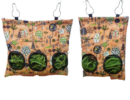 Durable Hay Bag for Small Animals – Oxford Fabric Food Holder with Metal Hook for Hamsters, Rabbits, and Guinea Pigs 7
