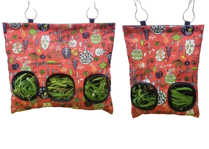 Durable Hay Bag for Small Animals – Oxford Fabric Food Holder with Metal Hook for Hamsters, Rabbits, and Guinea Pigs 9