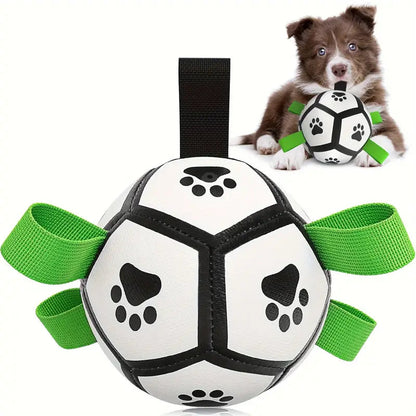 Durable Interactive Fetch Ball for Medium and Large Dogs – Rubber Chew Toy with Easy-Grip Tabs for Active Play 0