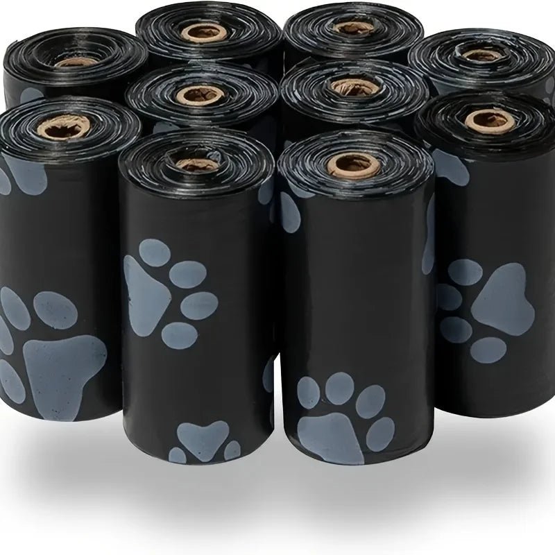 Durable Leakproof Dog Waste Bags – Large Eco-Friendly Poop Bags in Black and Green for Easy Cleanup 1