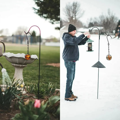 Durable Metal Hanging Bird Feeder Set – Rust-Resistant Design for Backyard and Garden, Easy to Fill and Clean 1