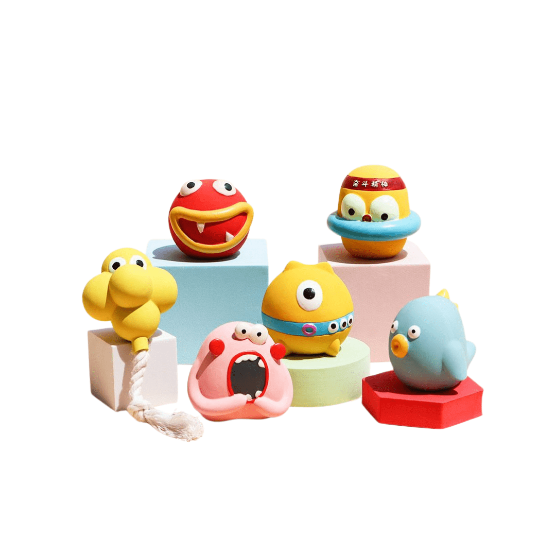 Durable Monster Shape Natural Latex Dog Chew Toy – Indestructible Dog Toy for Aggressive Chewers, Tough and Safe Playtime 1