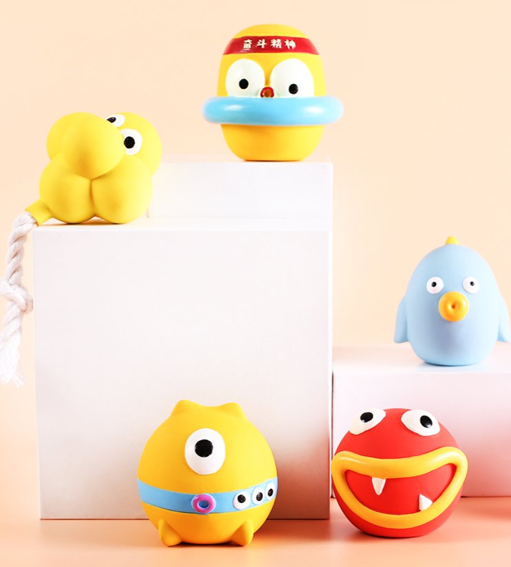 Durable Monster Shape Natural Latex Dog Chew Toy – Indestructible Dog Toy for Aggressive Chewers, Tough and Safe Playtime 8