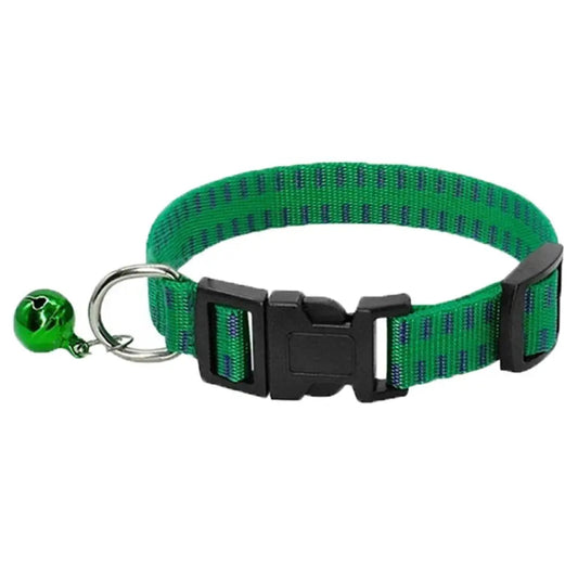 Durable Nylon Flea and Tick Collar for Cats and Dogs – Adjustable Fit in Green or Red 0