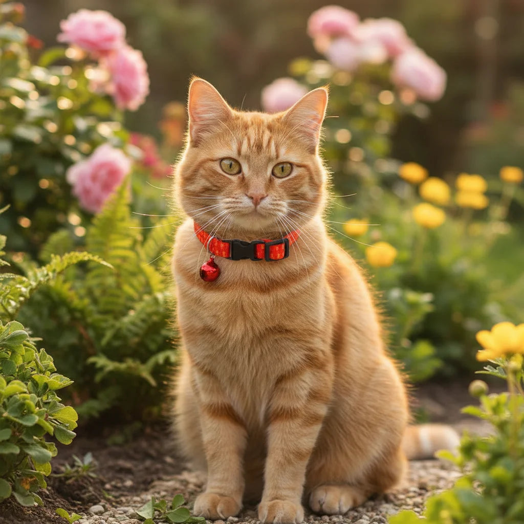 Durable Nylon Flea and Tick Collar for Cats and Dogs – Adjustable Fit in Green or Red 4