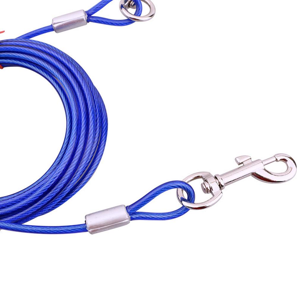 Durable Outdoor Dog Leash with PVC Coating – Galvanized Steel Cord in 3m, 5m, 10m Lengths, Weatherproof, Blue, White, Red 1