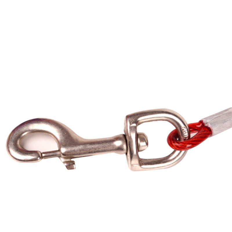 Durable Outdoor Dog Leash with PVC Coating – Galvanized Steel Cord in 3m, 5m, 10m Lengths, Weatherproof, Blue, White, Red 3