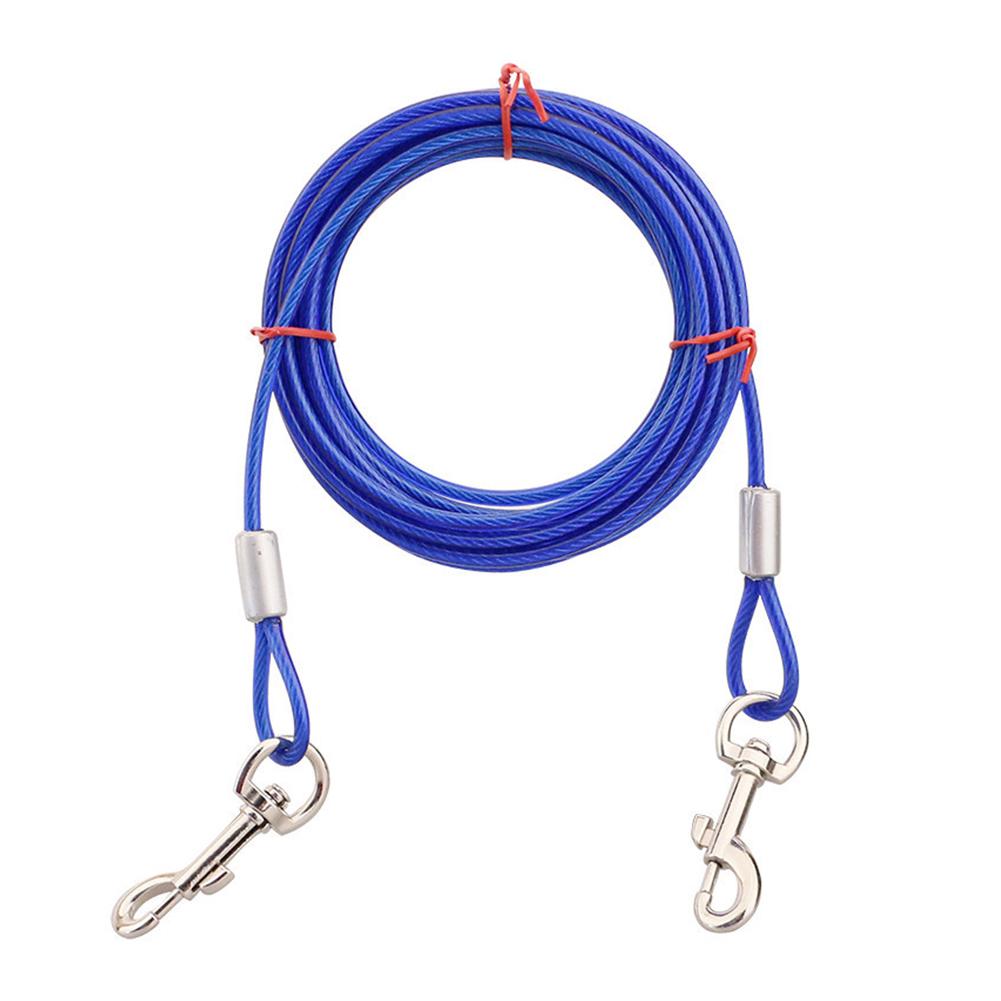 Durable Outdoor Dog Leash with PVC Coating – Galvanized Steel Cord in 3m, 5m, 10m Lengths, Weatherproof, Blue, White, Red 5