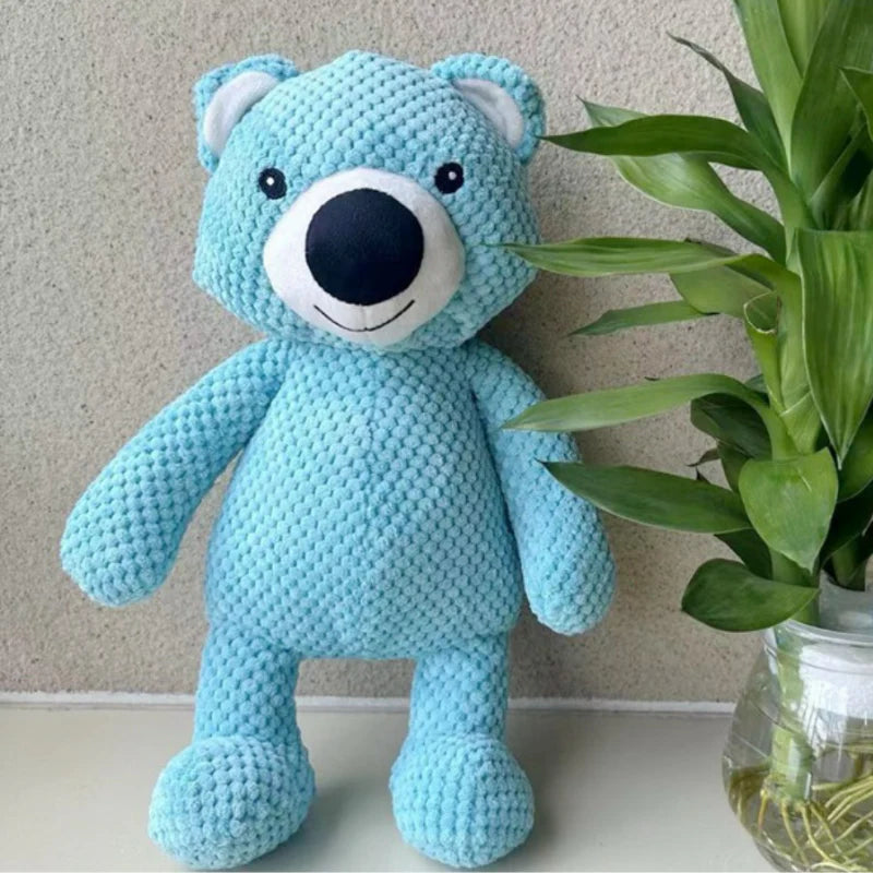 Durable Plush Dog Toy for Aggressive Chewers – 16.54 Inch Calming Bear with Squeaker 1