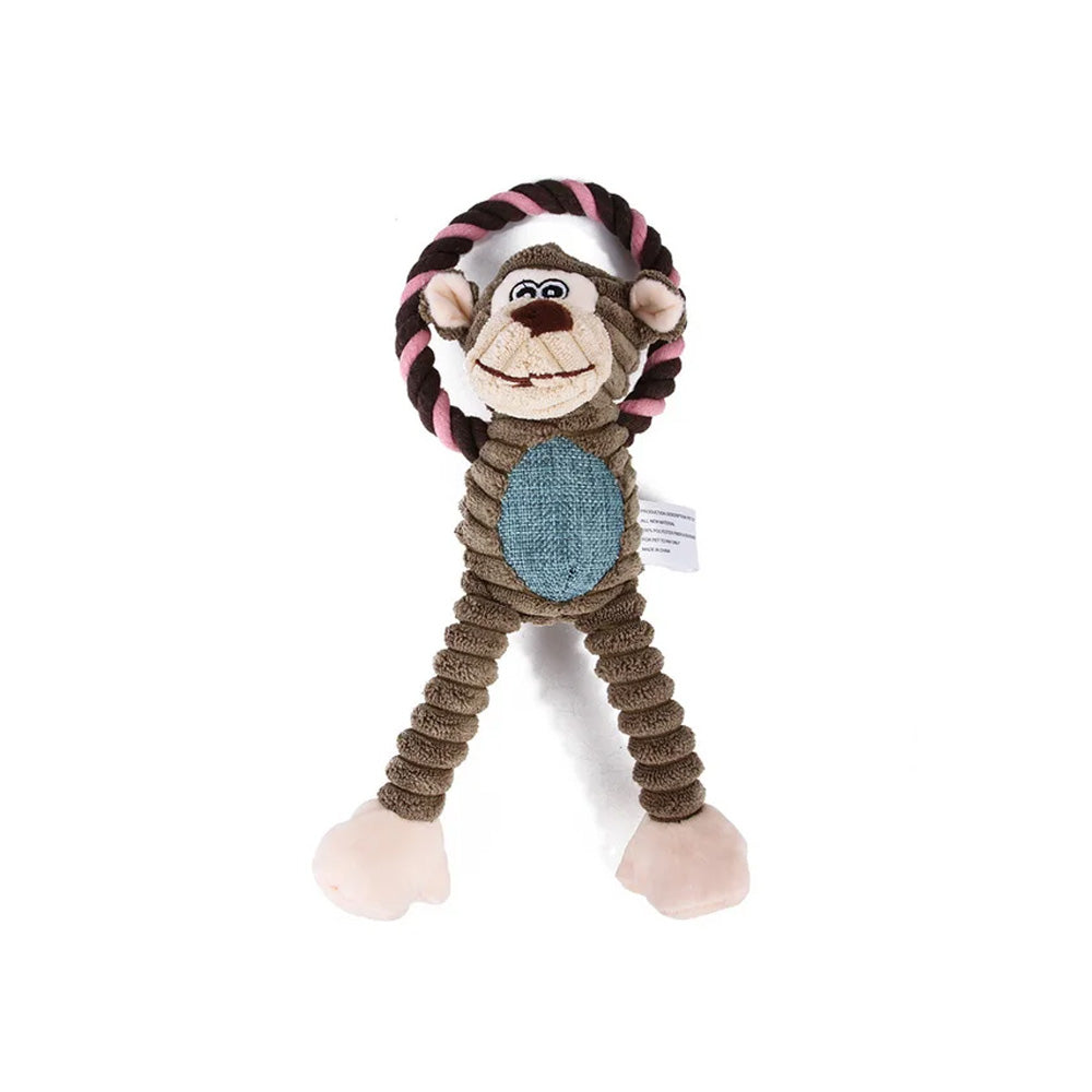 Durable Plush Dog Toy with Squeaker – Promotes Dental Health and Interactive Play – 31 cm 0
