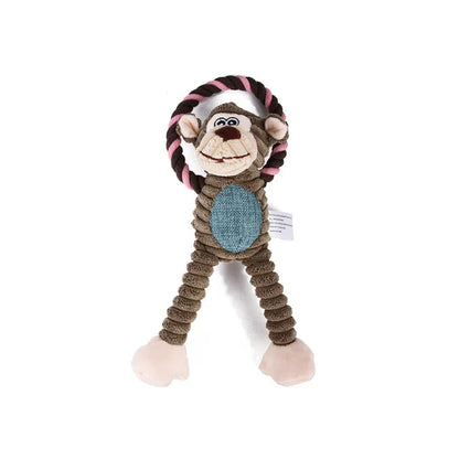 Durable Plush Dog Toy with Squeaker – Promotes Dental Health and Interactive Play – 31 cm 0