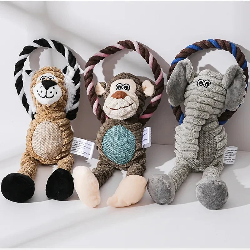 Durable Plush Dog Toy with Squeaker – Promotes Dental Health and Interactive Play – 31 cm 1