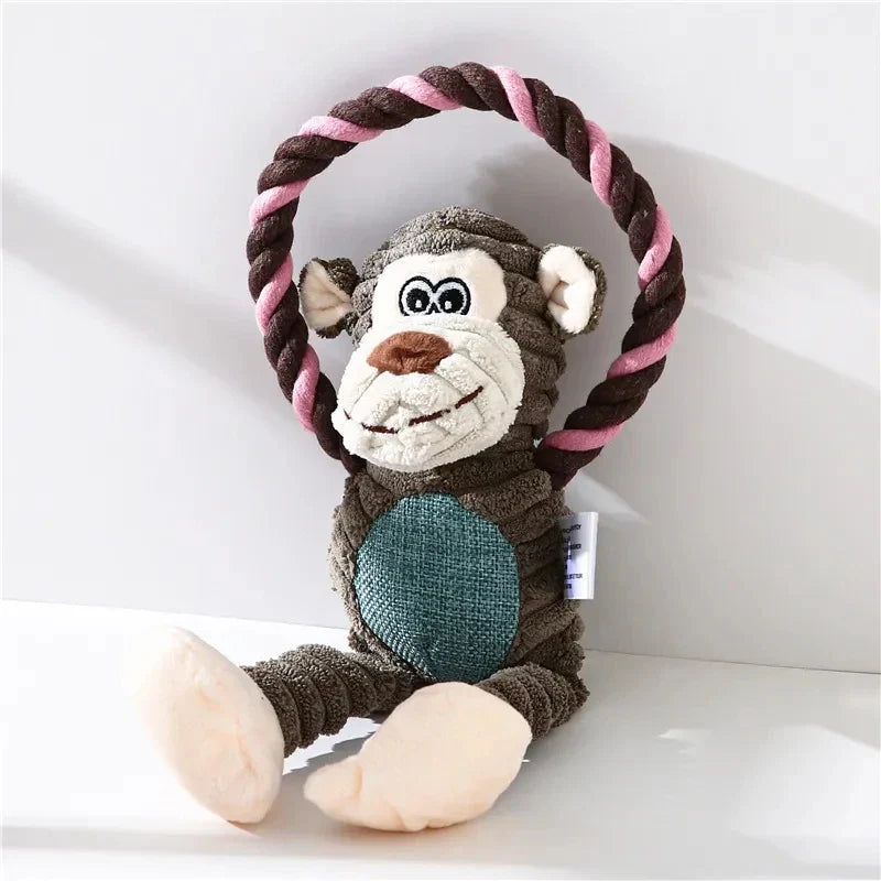 Durable Plush Dog Toy with Squeaker – Promotes Dental Health and Interactive Play – 31 cm 2
