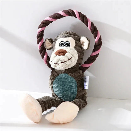 Durable Plush Dog Toy with Squeaker – Promotes Dental Health and Interactive Play – 31 cm 2