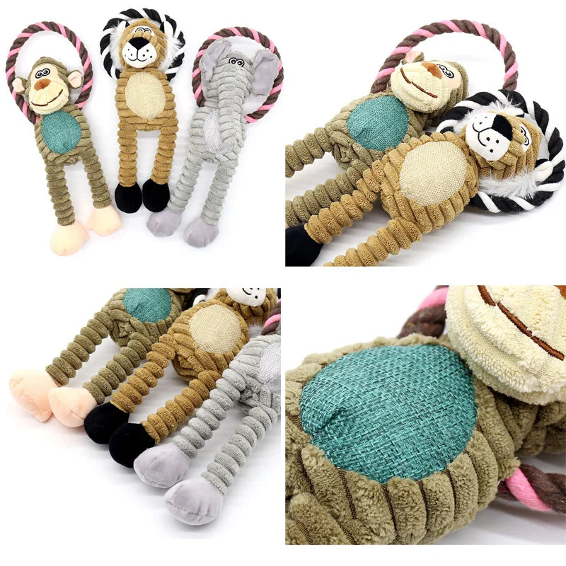 Durable Plush Dog Toy with Squeaker – Promotes Dental Health and Interactive Play – 31 cm 3