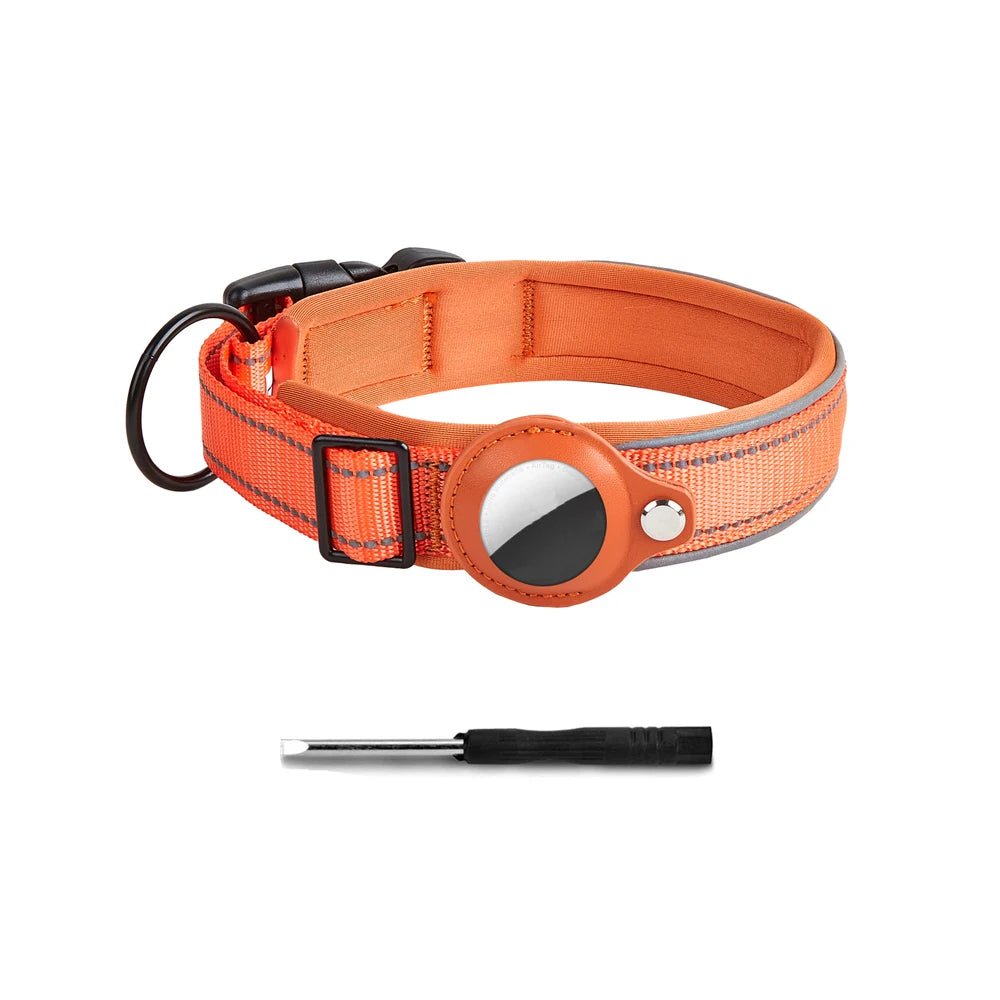 Durable Reflective Dog Collar with Airtag Holder – Heavy Duty Nylon for Safety and Comfort 11