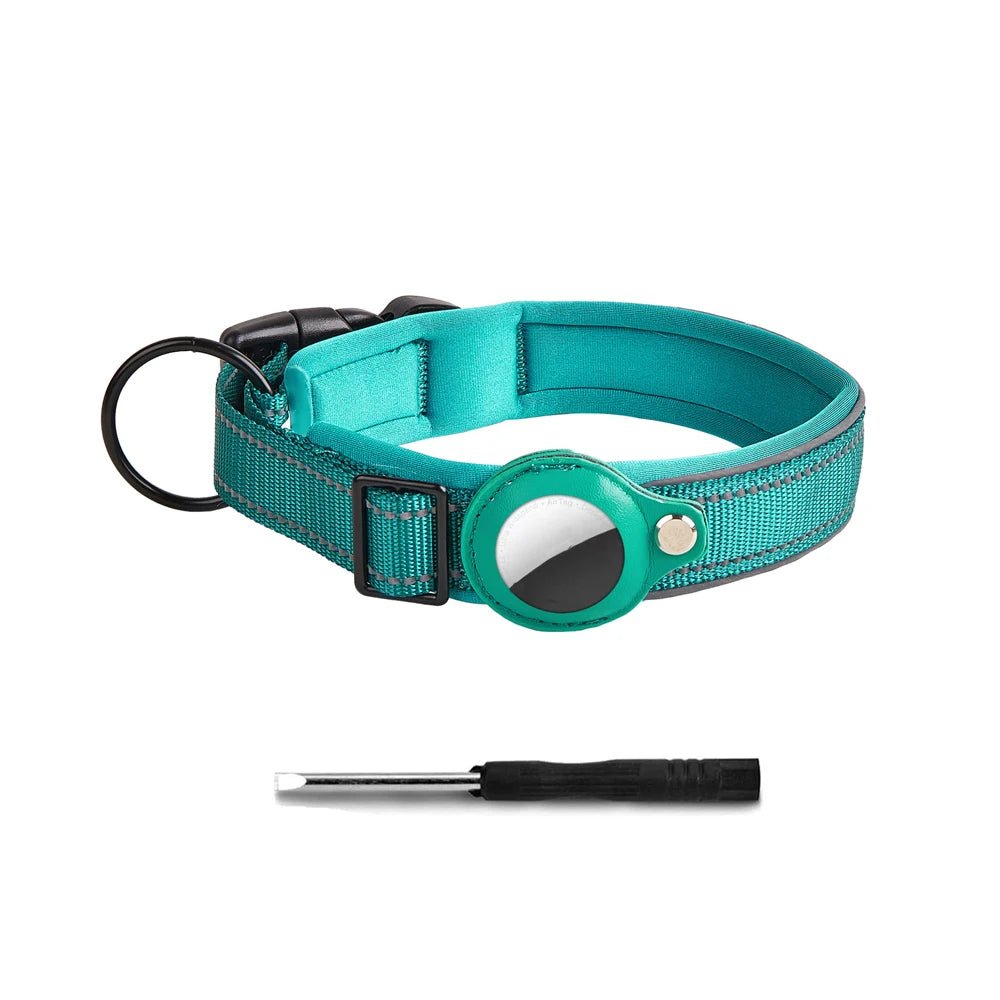 Durable Reflective Dog Collar with Airtag Holder – Heavy Duty Nylon for Safety and Comfort 12