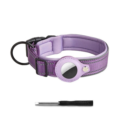 Durable Reflective Dog Collar with Airtag Holder – Heavy Duty Nylon for Safety and Comfort 8