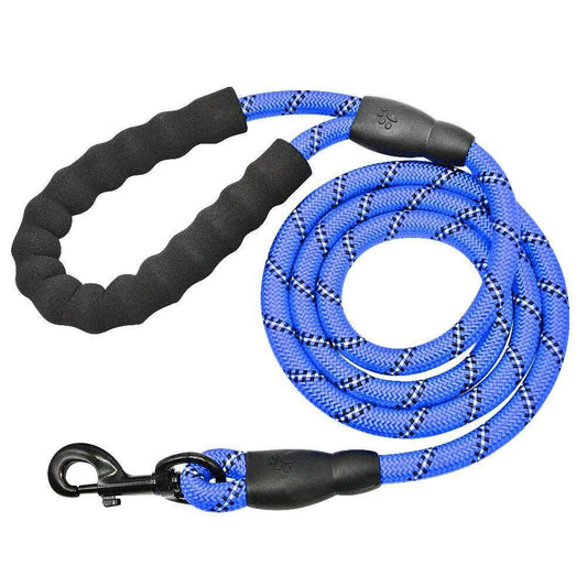 Durable Reflective Dog Leash, 5ft Heavy-Duty Chew-Proof Rope with Padded Handle for Comfort and Safety 0