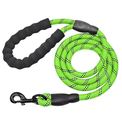 Durable Reflective Dog Leash, 5ft Heavy-Duty Chew-Proof Rope with Padded Handle for Comfort and Safety 10