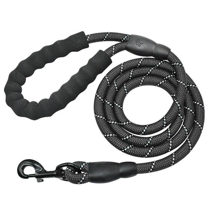 Durable Reflective Dog Leash, 5ft Heavy-Duty Chew-Proof Rope with Padded Handle for Comfort and Safety 12