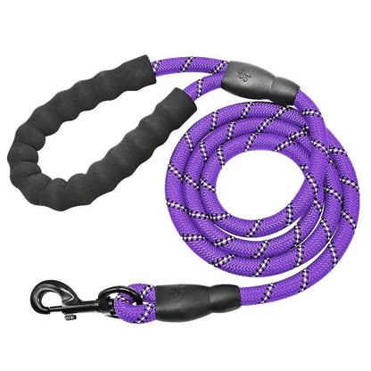 Durable Reflective Dog Leash, 5ft Heavy-Duty Chew-Proof Rope with Padded Handle for Comfort and Safety 9