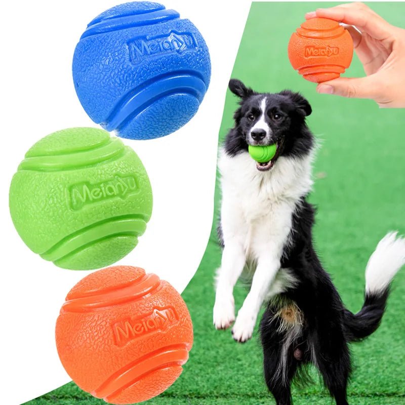 Durable Rubber Dog Chew Ball – Bouncing Dental Care Toy for Small and Large Dogs in Vibrant Colors 2