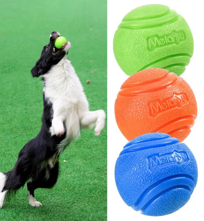 Durable Rubber Dog Chew Ball – Bouncing Dental Care Toy for Small and Large Dogs in Vibrant Colors 4