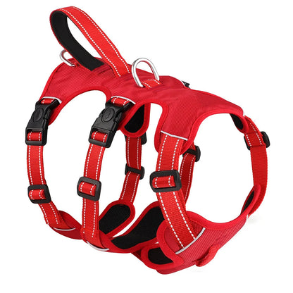 Durable Waterproof Dog Harness with Handle and Reflective Stitching – Adjustable Fit for Medium to Large Breeds 0